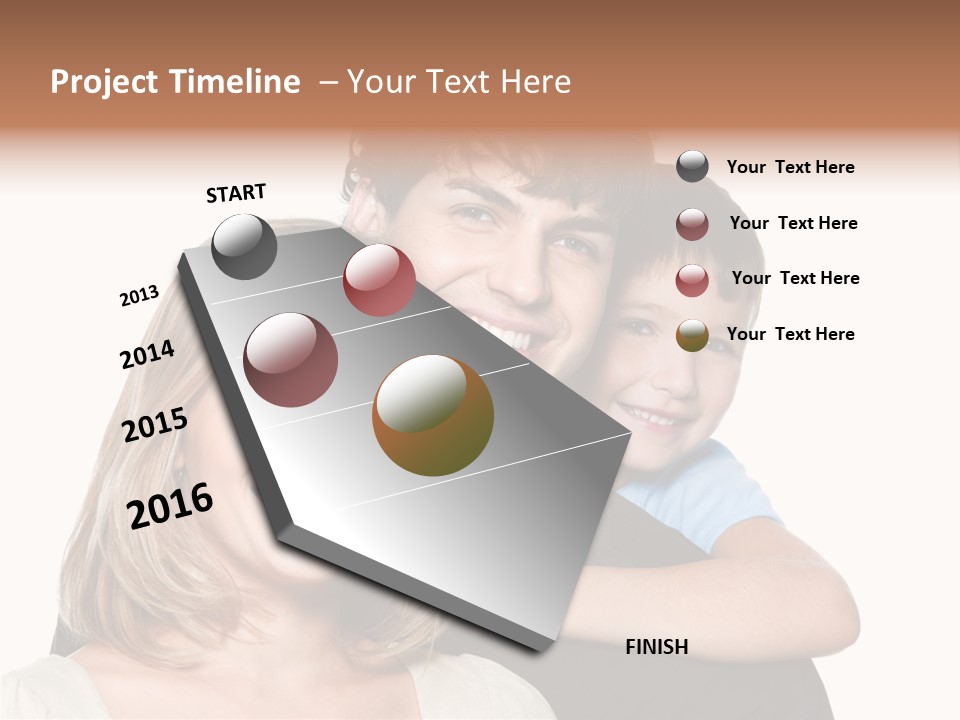 Embrace Smiling Love PowerPoint Template