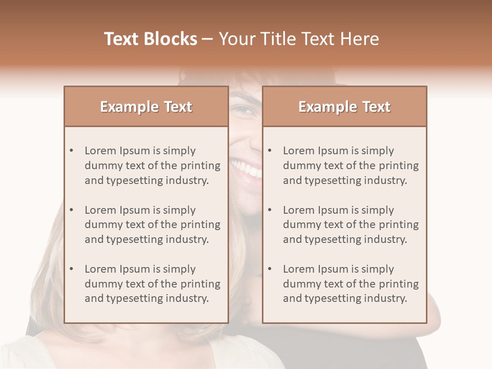 Embrace Smiling Love PowerPoint Template