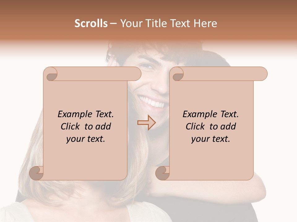 Embrace Smiling Love PowerPoint Template
