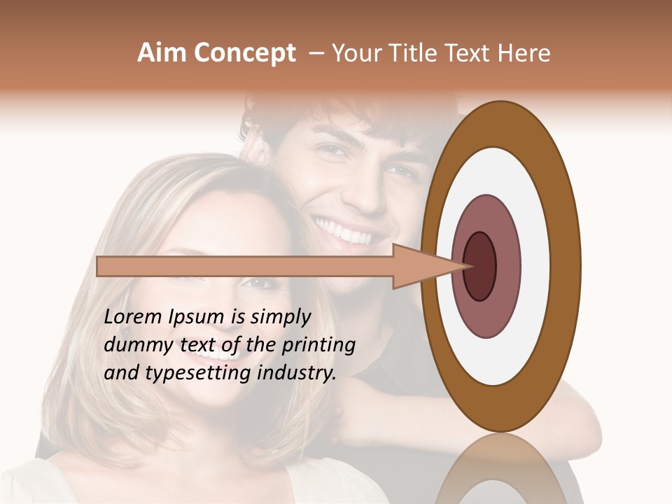 Embrace Smiling Love PowerPoint Template