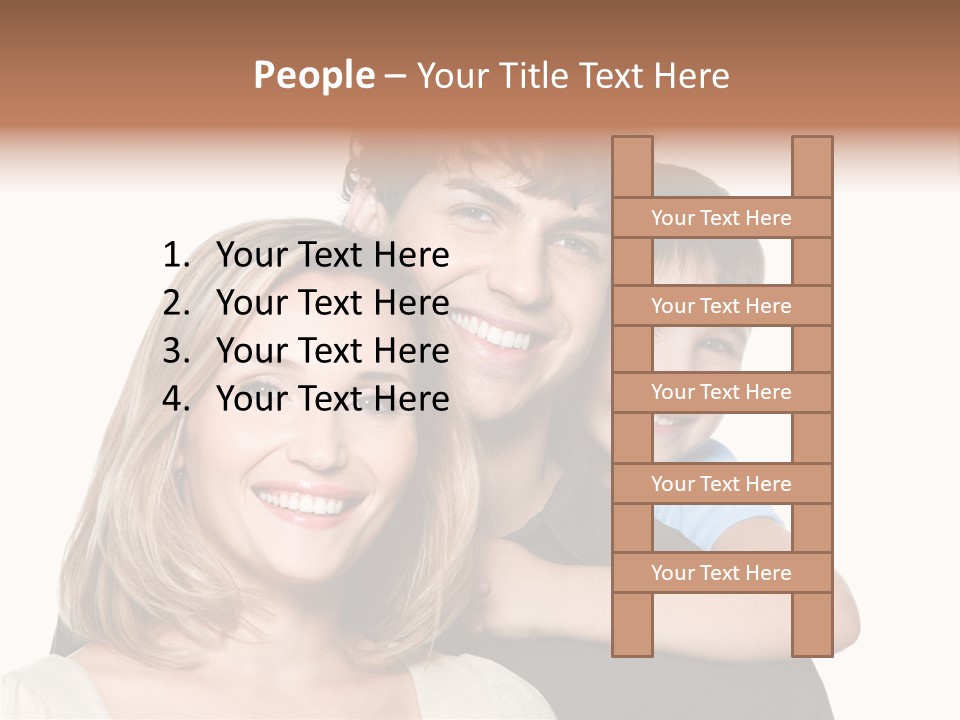 Embrace Smiling Love PowerPoint Template
