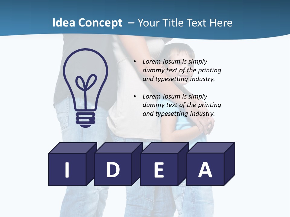 Group Parent Standing PowerPoint Template