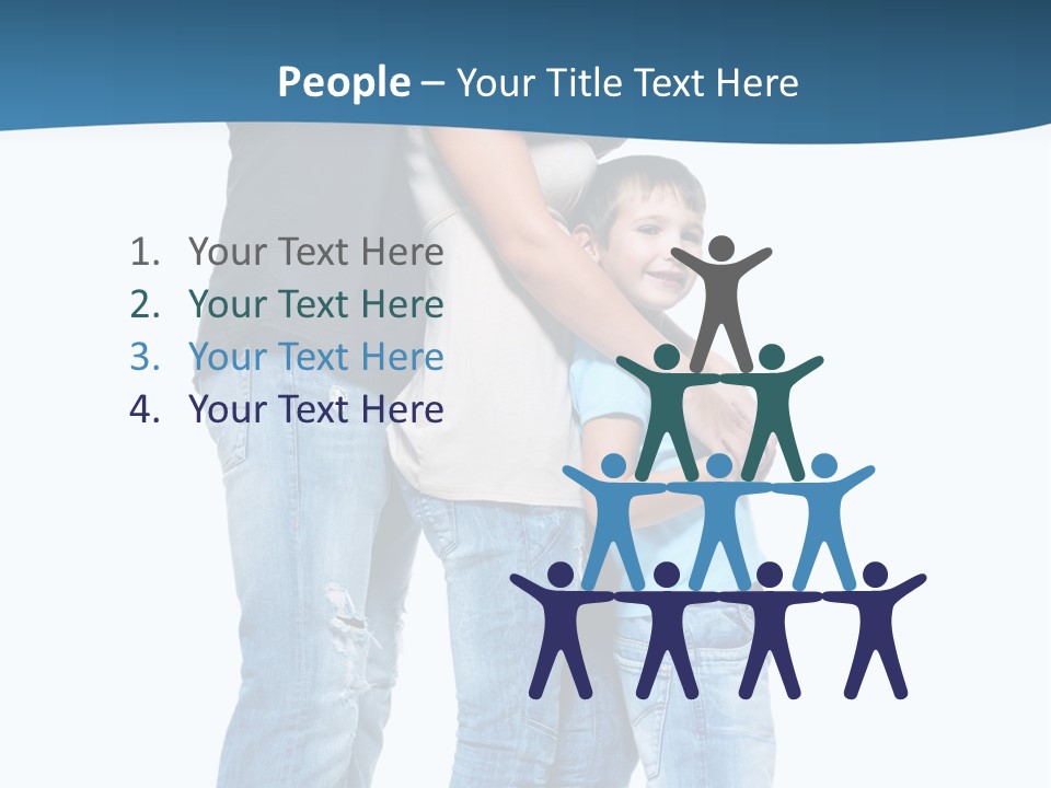 Group Parent Standing PowerPoint Template