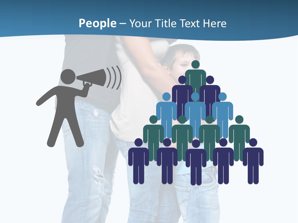 Group Parent Standing PowerPoint Template