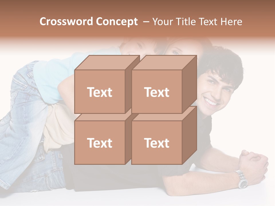 Parent Love Caucasian PowerPoint Template