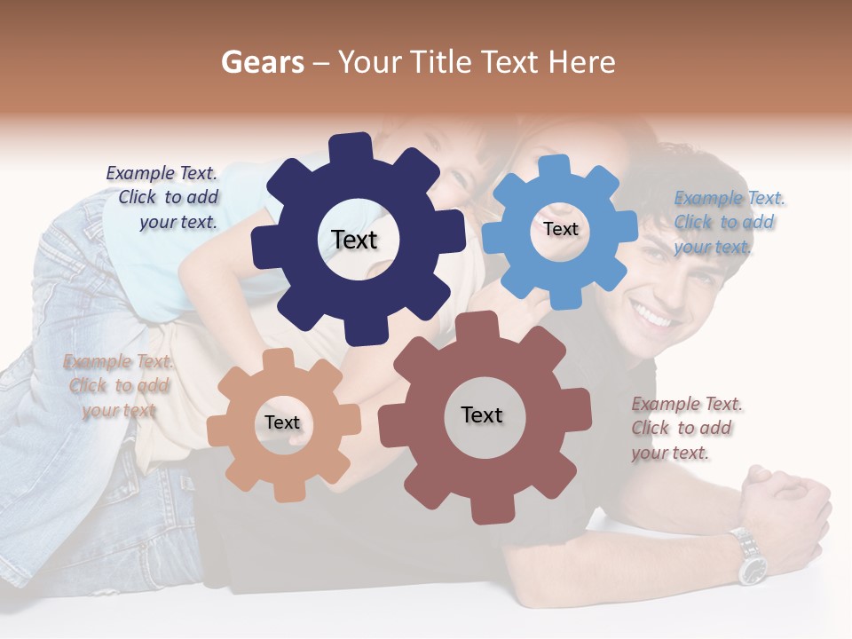 Parent Love Caucasian PowerPoint Template