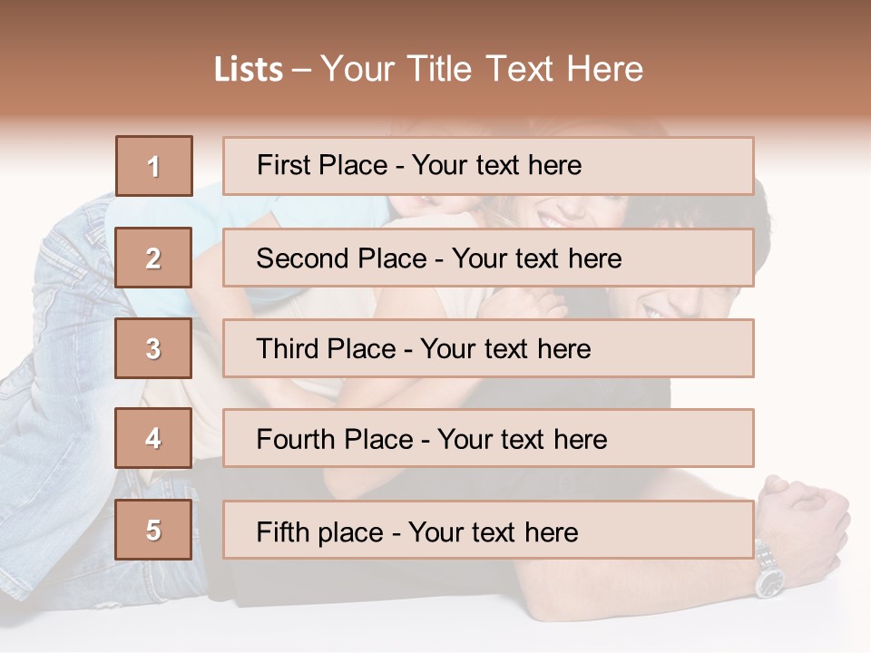 Parent Love Caucasian PowerPoint Template