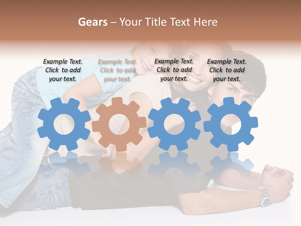 Parent Love Caucasian PowerPoint Template