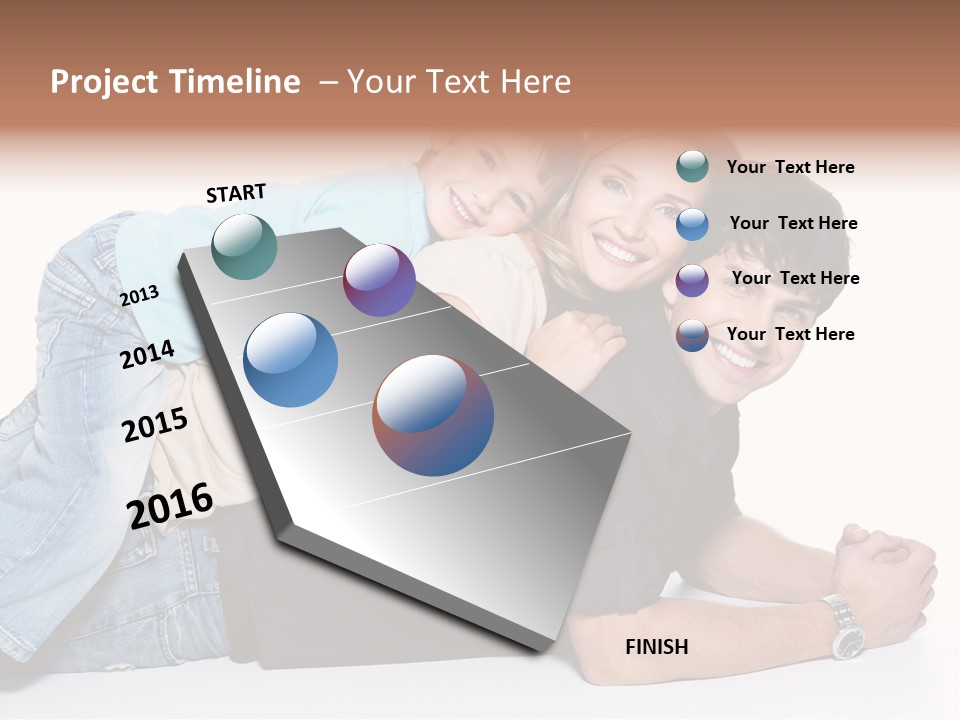 Parent Love Caucasian PowerPoint Template