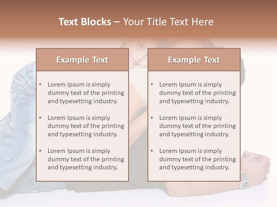 Parent Love Caucasian PowerPoint Template