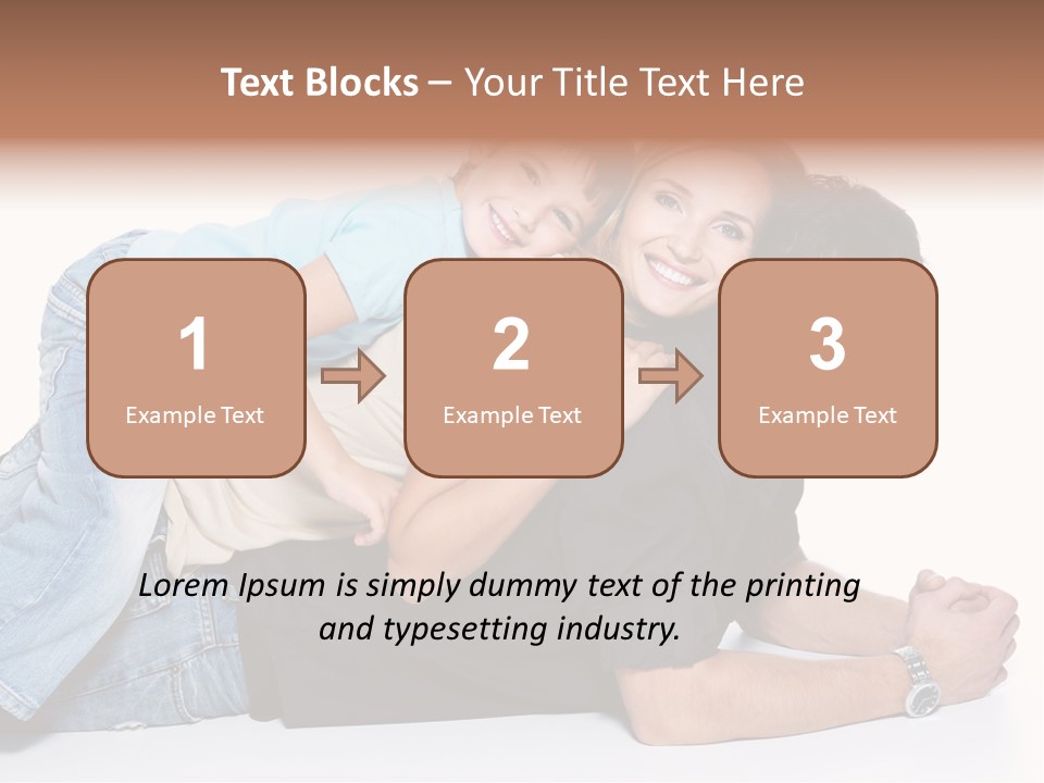 Parent Love Caucasian PowerPoint Template
