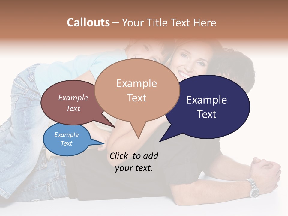 Parent Love Caucasian PowerPoint Template