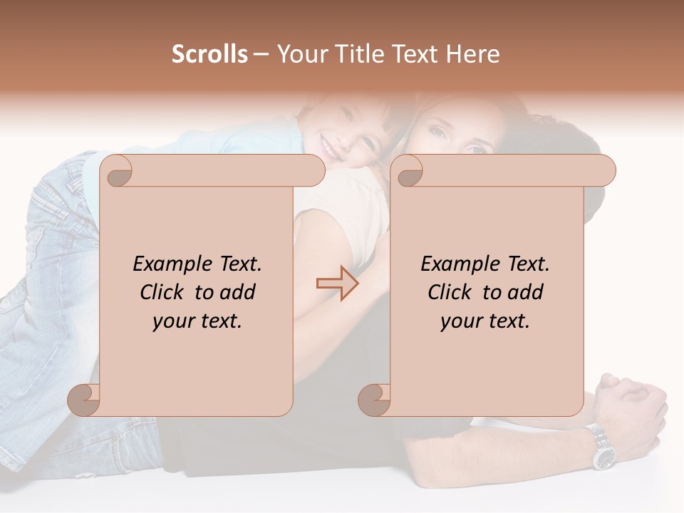 Parent Love Caucasian PowerPoint Template
