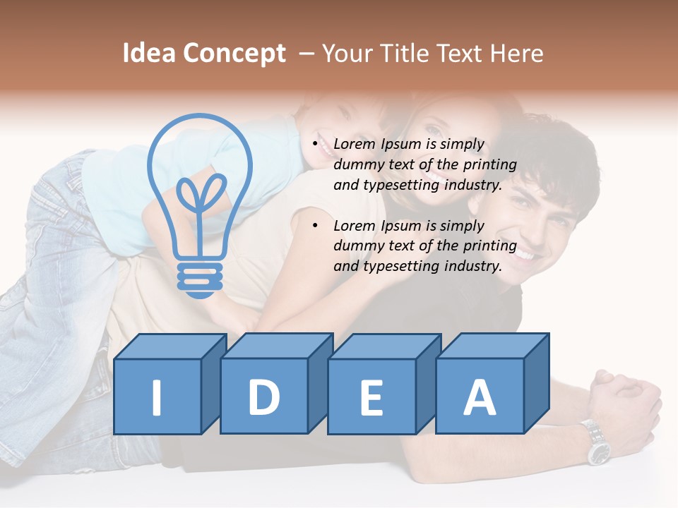 Parent Love Caucasian PowerPoint Template