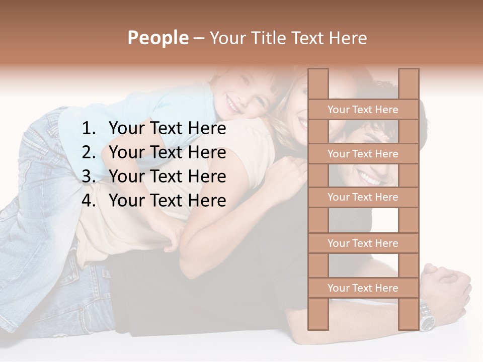 Parent Love Caucasian PowerPoint Template