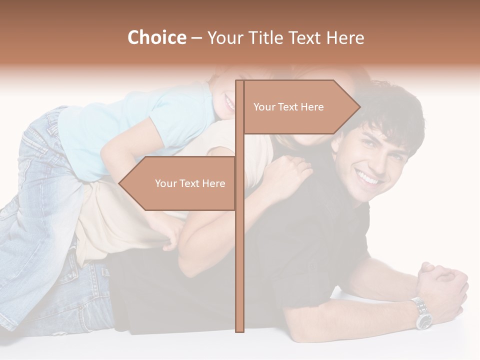 Parent Love Caucasian PowerPoint Template