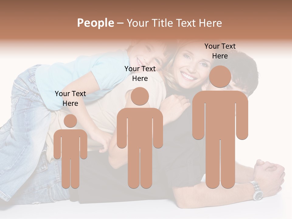 Parent Love Caucasian PowerPoint Template