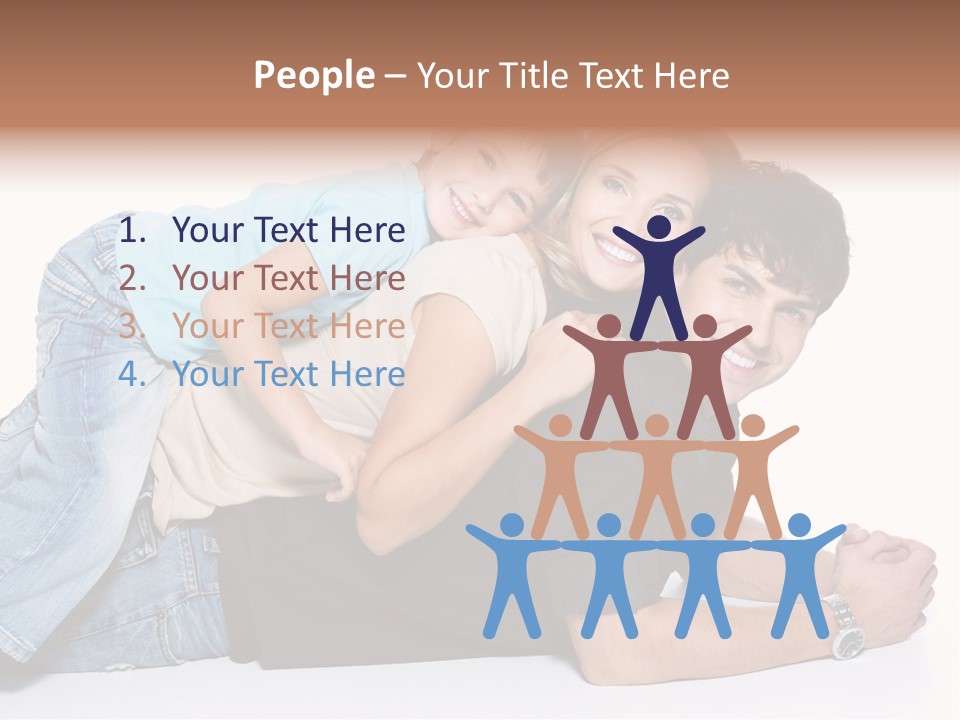 Parent Love Caucasian PowerPoint Template