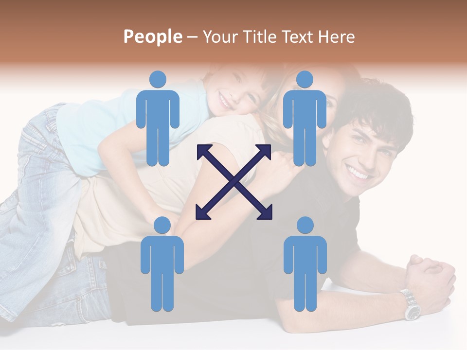 Parent Love Caucasian PowerPoint Template