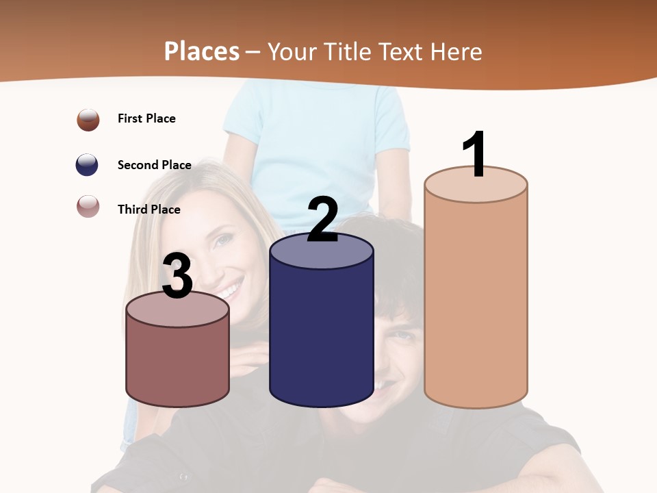 Happy Attractive Portrait PowerPoint Template