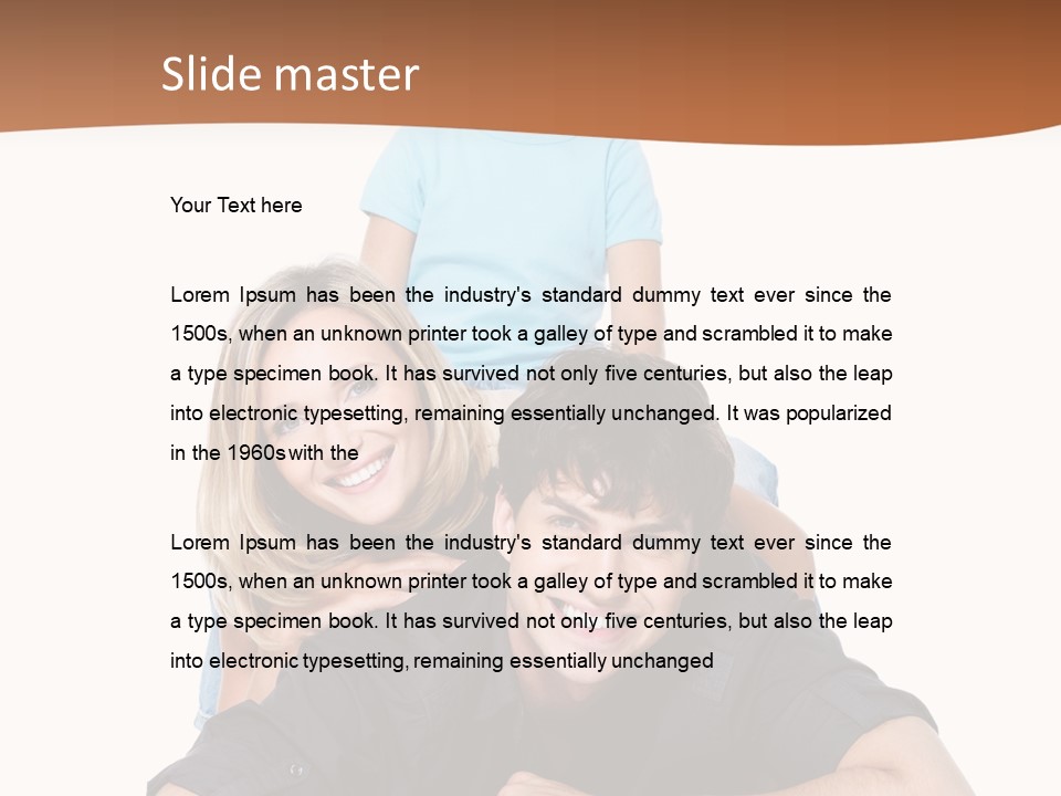 Happy Attractive Portrait PowerPoint Template