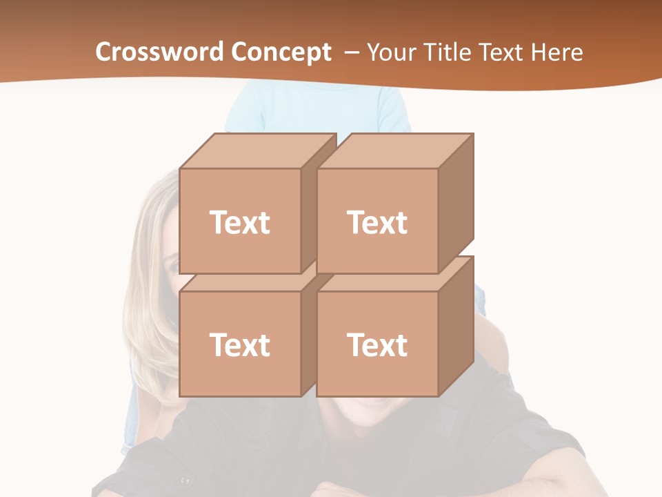 Happy Attractive Portrait PowerPoint Template