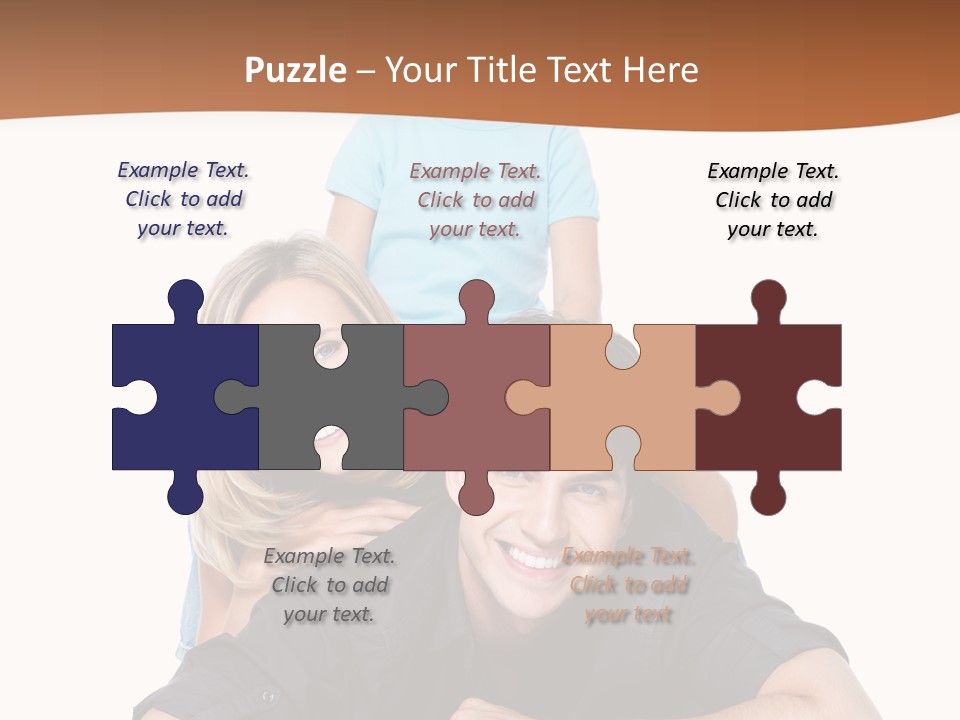 Happy Attractive Portrait PowerPoint Template