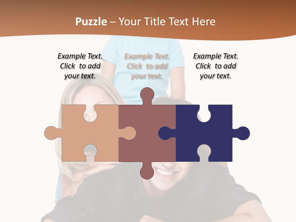 Happy Attractive Portrait PowerPoint Template