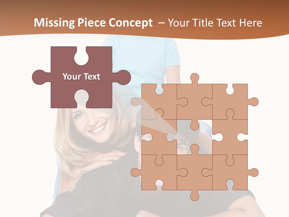 Happy Attractive Portrait PowerPoint Template