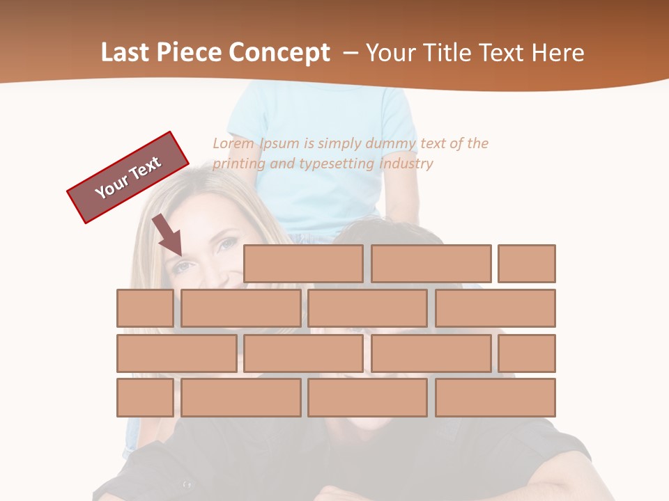 Happy Attractive Portrait PowerPoint Template