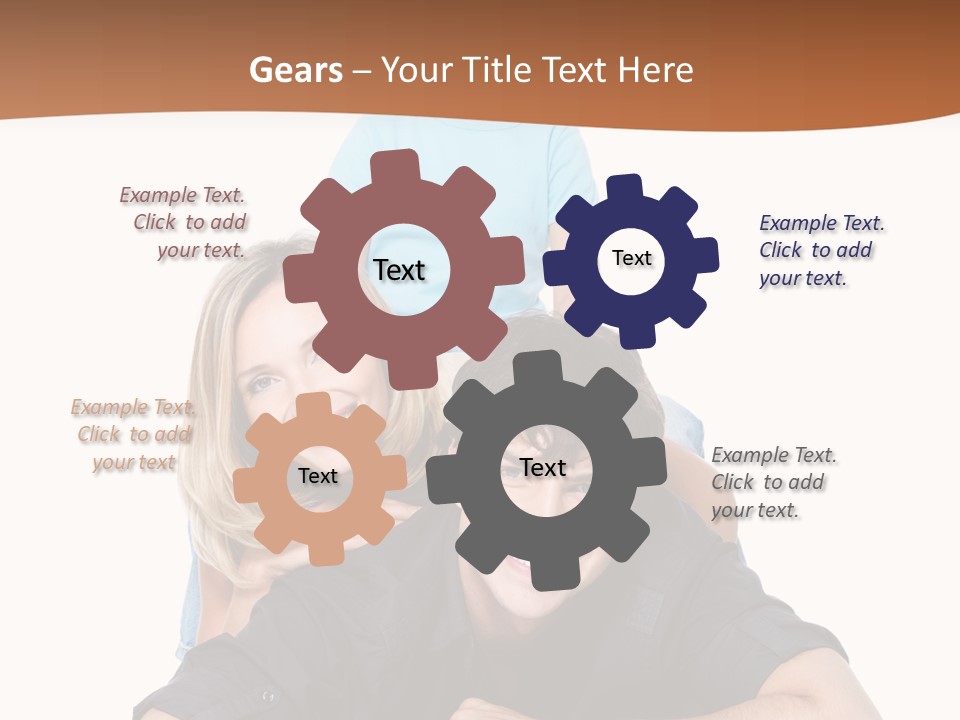 Happy Attractive Portrait PowerPoint Template