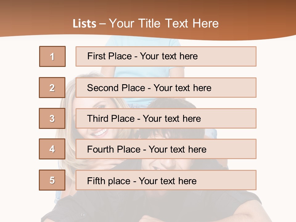 Happy Attractive Portrait PowerPoint Template