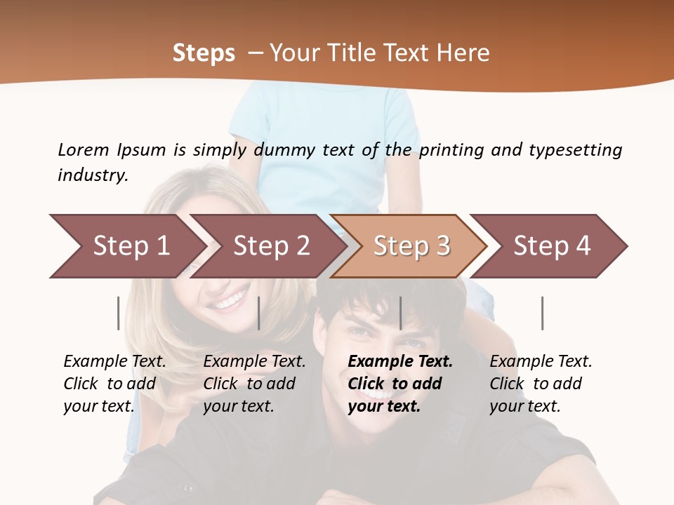 Happy Attractive Portrait PowerPoint Template
