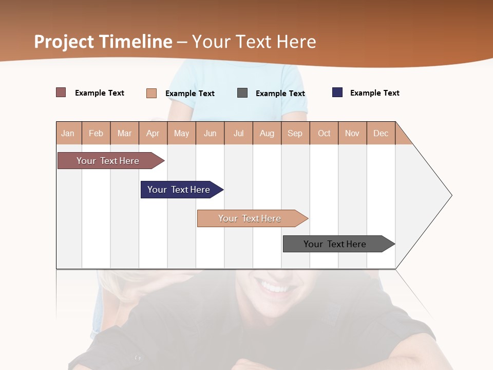 Happy Attractive Portrait PowerPoint Template