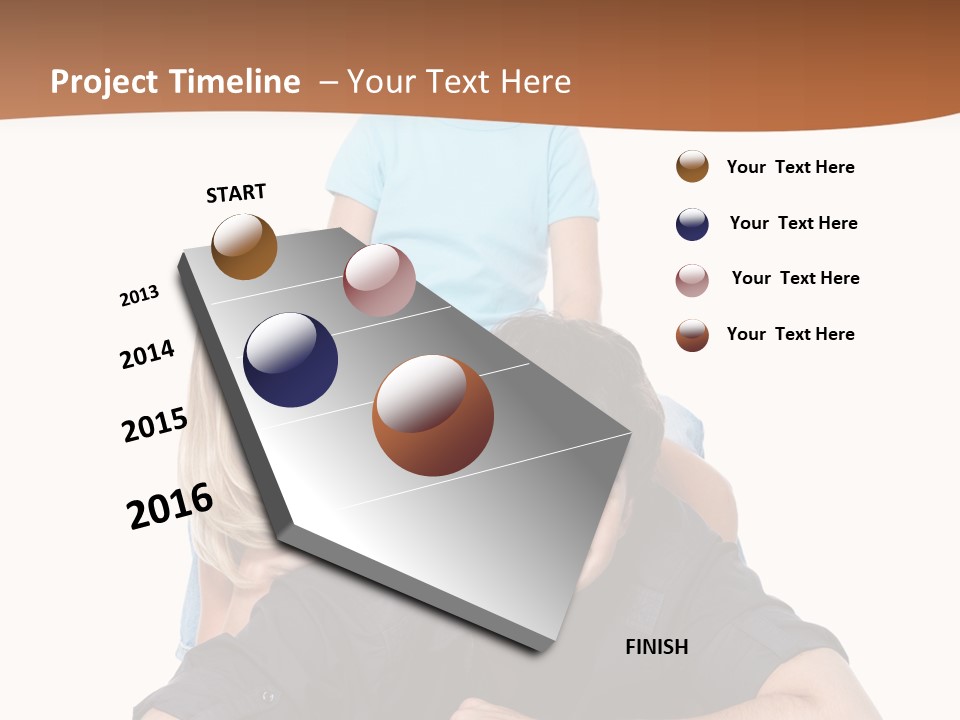 Happy Attractive Portrait PowerPoint Template