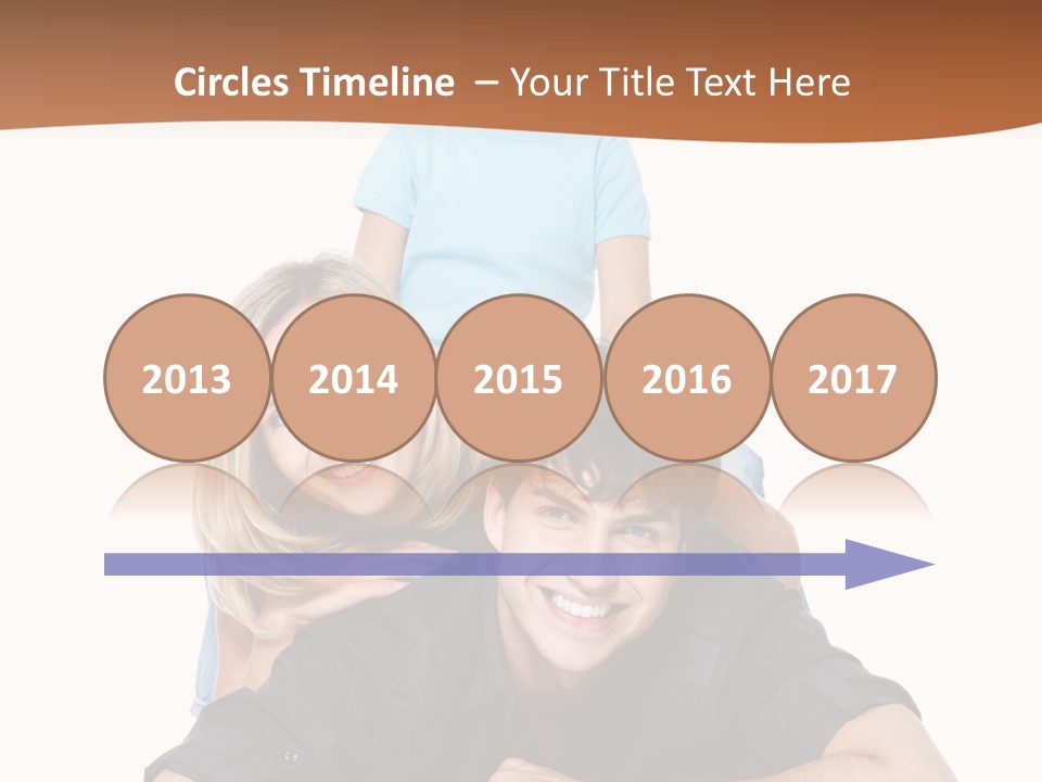 Happy Attractive Portrait PowerPoint Template