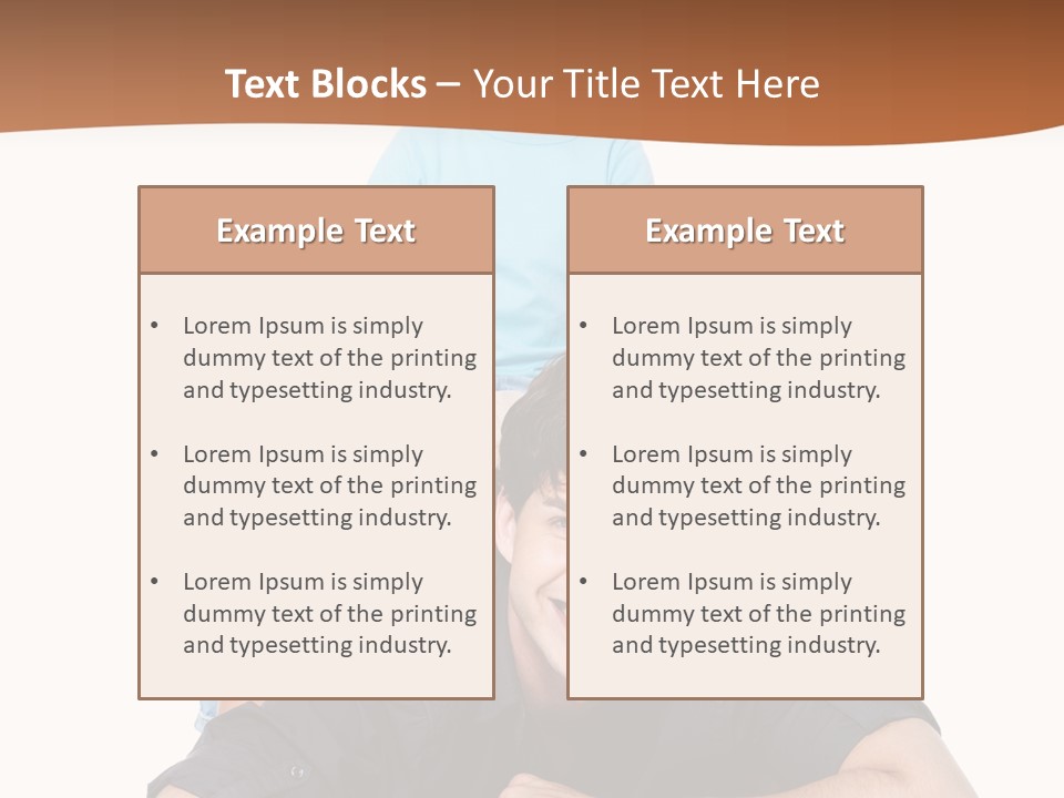 Happy Attractive Portrait PowerPoint Template