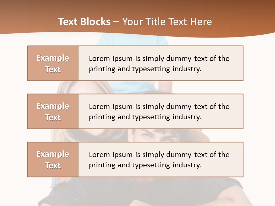 Happy Attractive Portrait PowerPoint Template