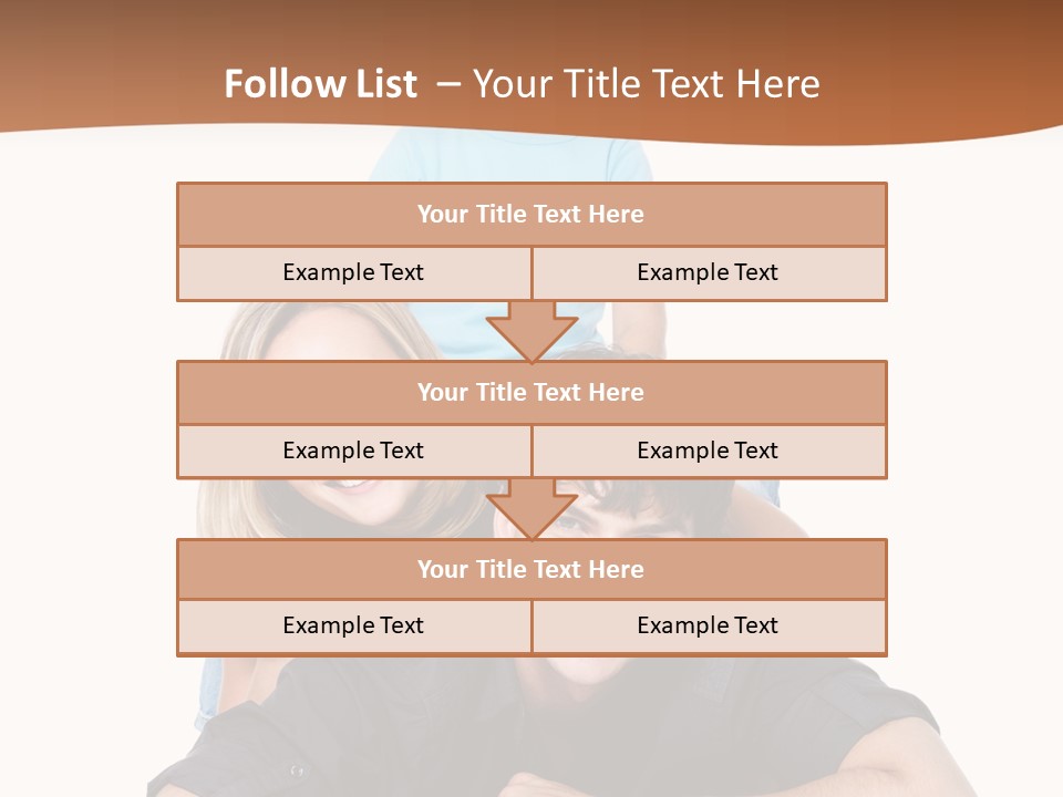 Happy Attractive Portrait PowerPoint Template