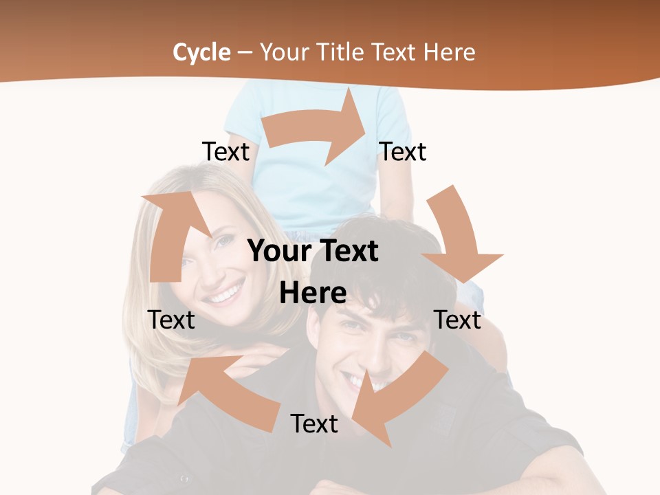 Happy Attractive Portrait PowerPoint Template