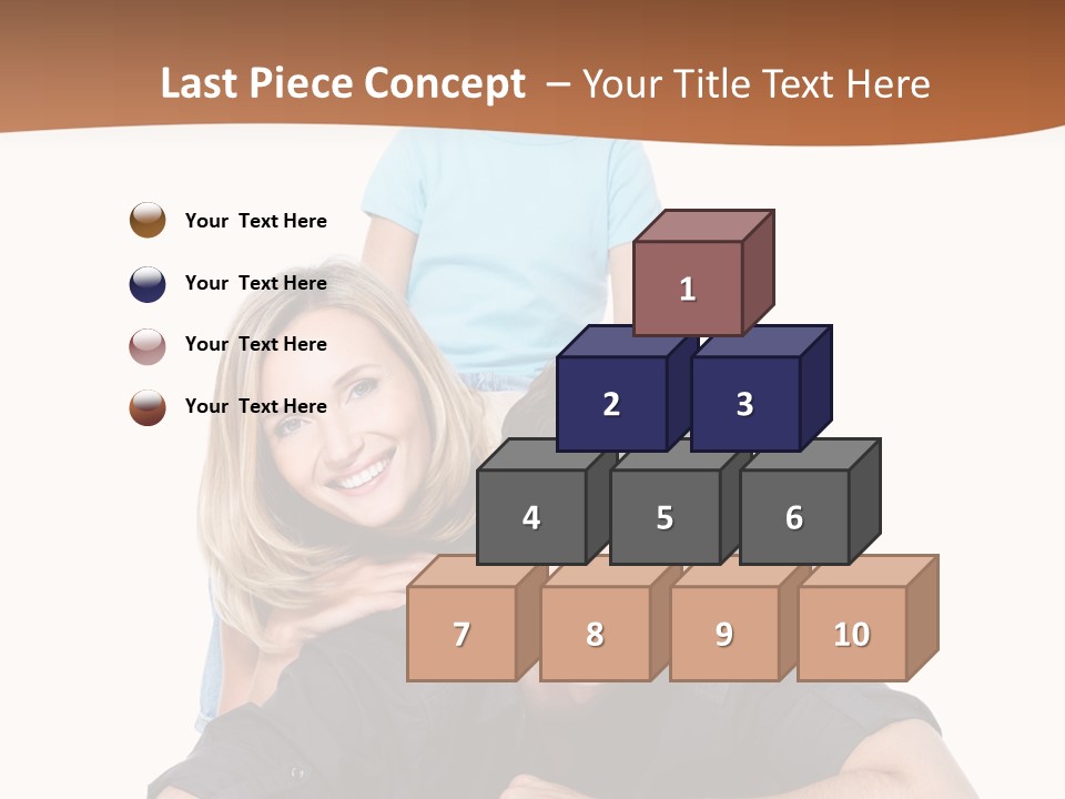 Happy Attractive Portrait PowerPoint Template