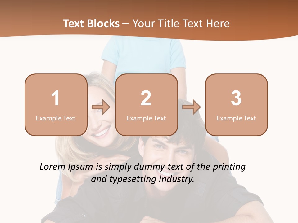 Happy Attractive Portrait PowerPoint Template