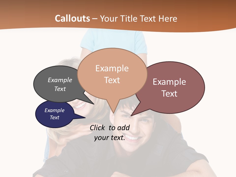 Happy Attractive Portrait PowerPoint Template