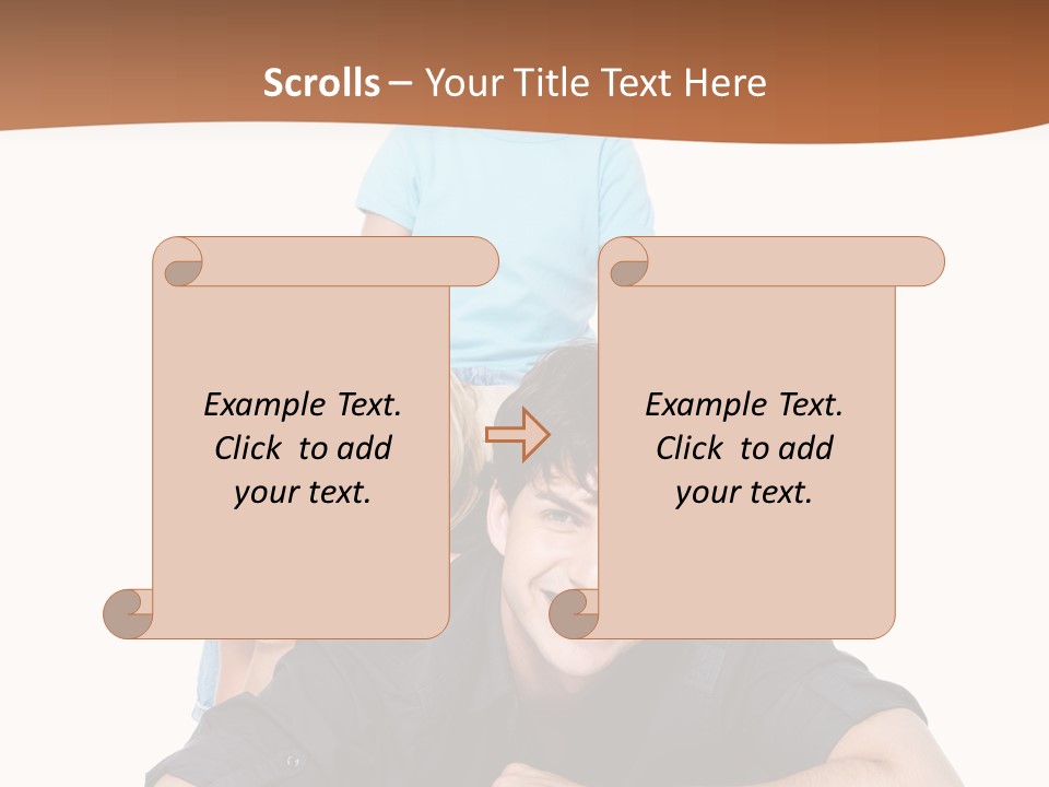 Happy Attractive Portrait PowerPoint Template