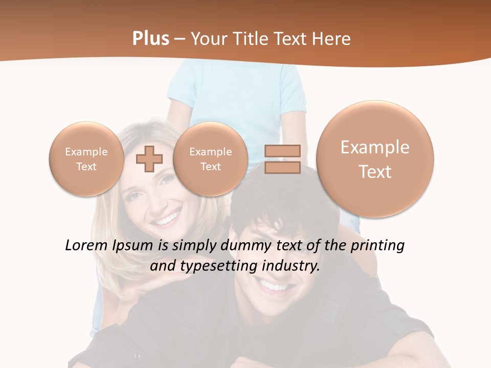 Happy Attractive Portrait PowerPoint Template