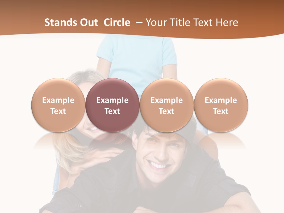 Happy Attractive Portrait PowerPoint Template