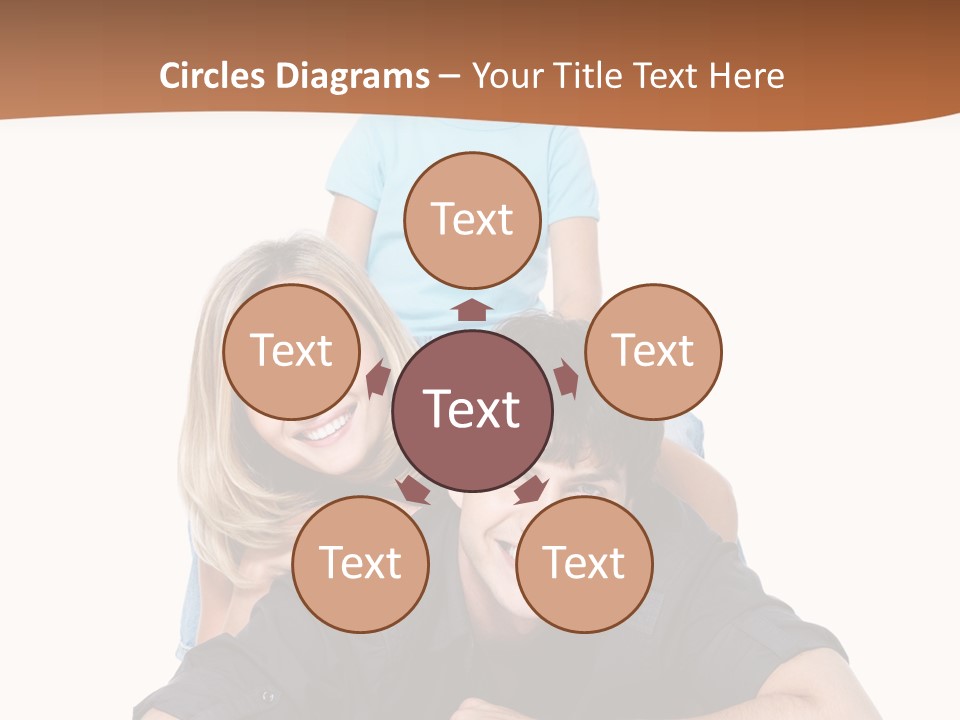 Happy Attractive Portrait PowerPoint Template