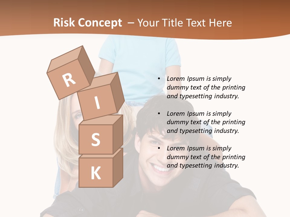 Happy Attractive Portrait PowerPoint Template