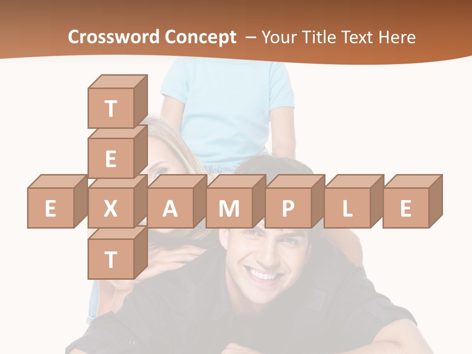 Happy Attractive Portrait PowerPoint Template