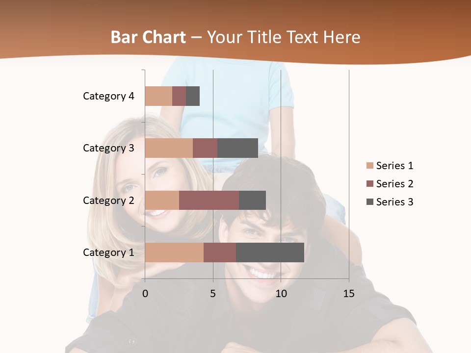 Happy Attractive Portrait PowerPoint Template